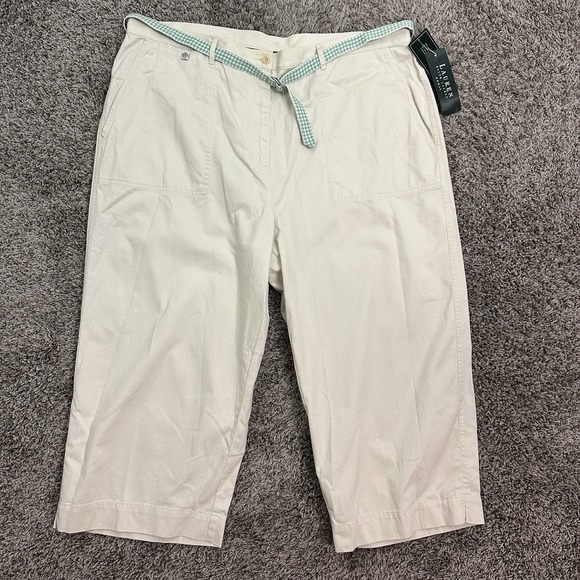 Lauren Ralph Lauren Pants - NWT Lauren Ralph Lauren Beige Khaki High Waist Cropped Chino Pants Size 20W